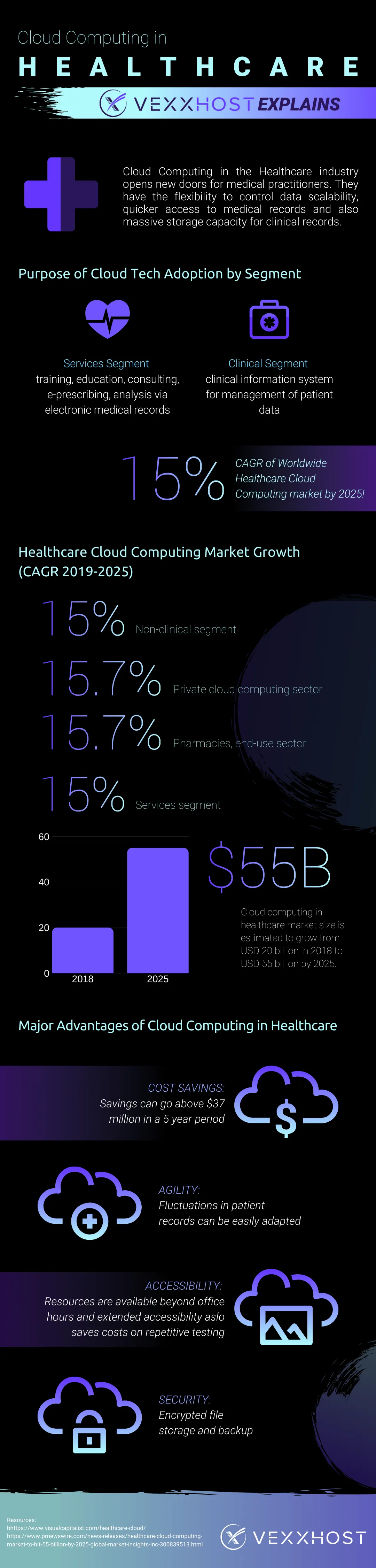 Cloud Computing in Healthcare Infographic