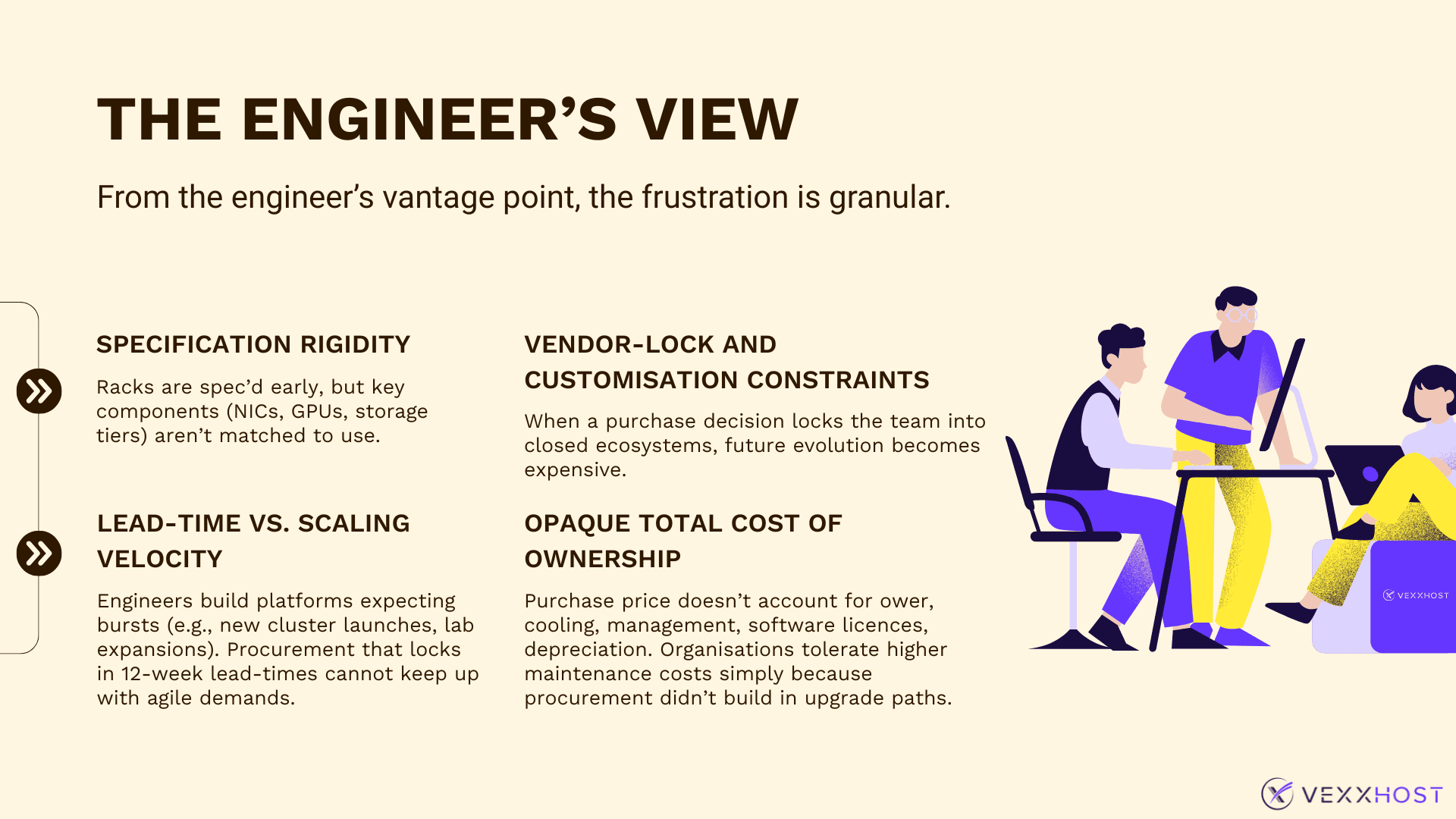 Engineers' Point of View about Infra Decisions