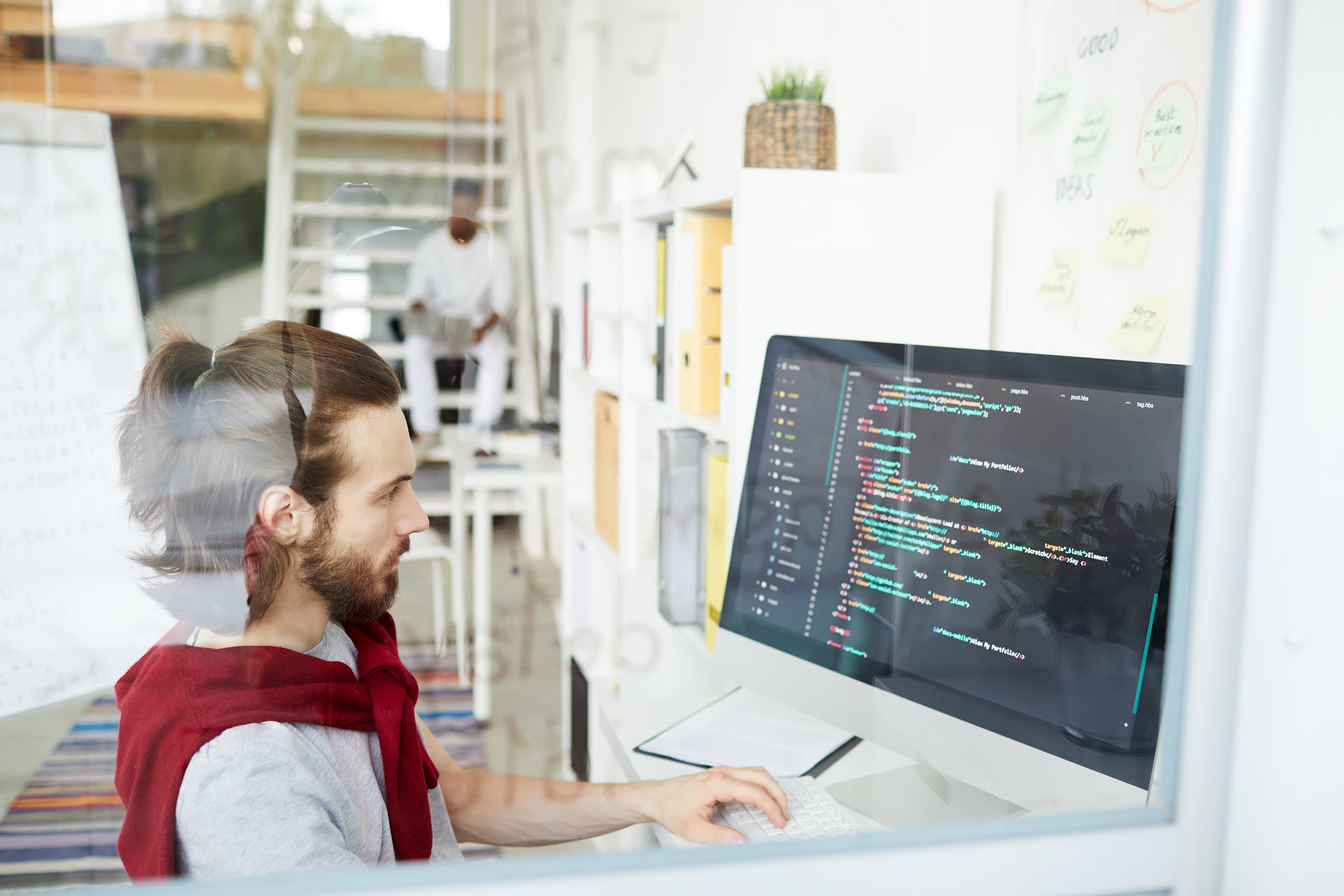 Developer working on cloud infrastructure migration