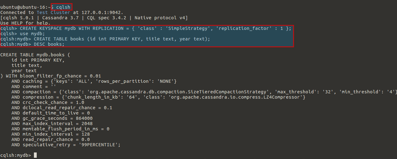 using cassandra