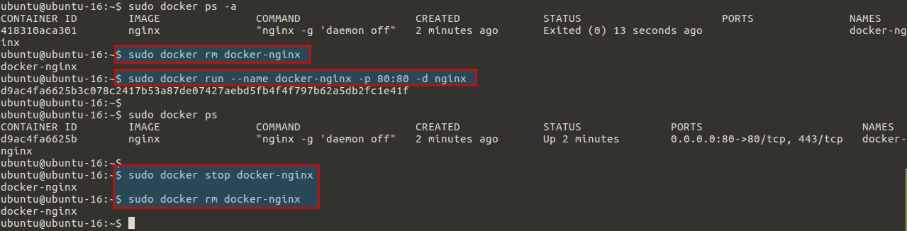 nginx detached mode