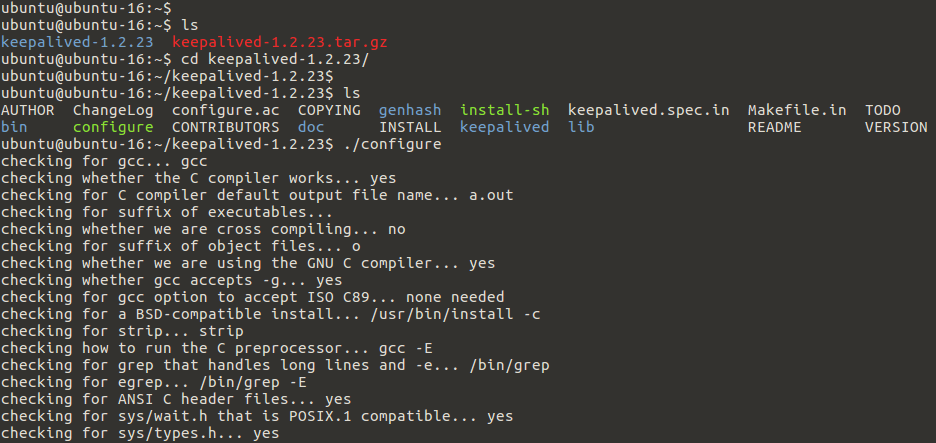 keepalive configure