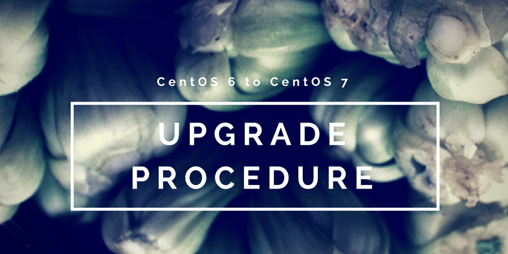 CentOS 6 to CentOS 7 Upgrade Procedure Written on Vegetables Background