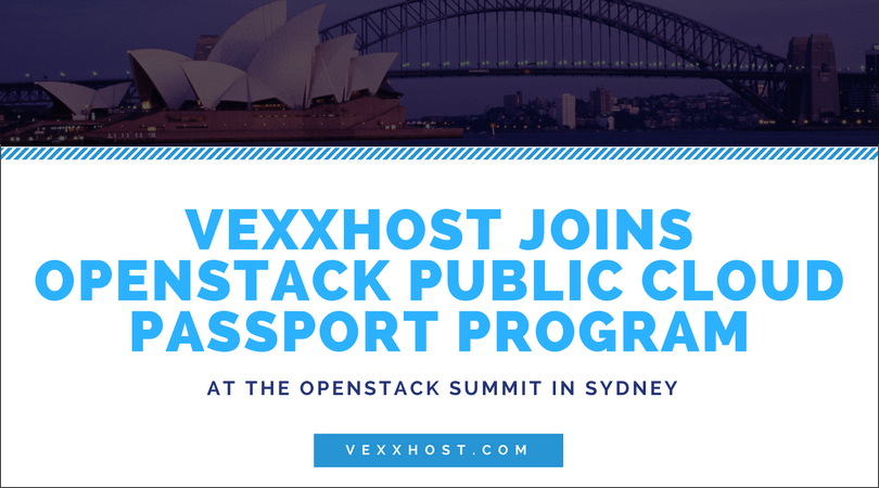 VexxHost Joins OpenStack Public Cloud Passport Program Written on Sydney Background